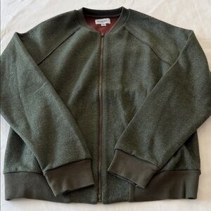 Goodfellow & Co Men's Olive Zip-Up Bomber Sweater
